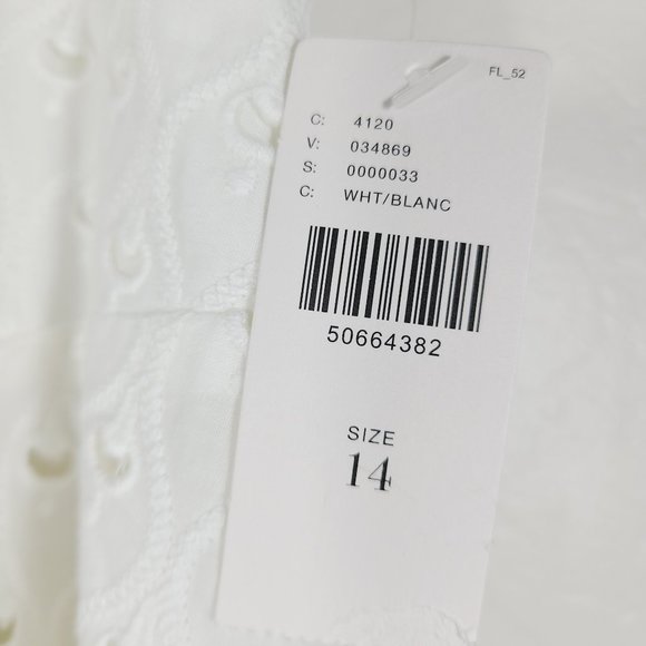 Maeve Button-Front Eyelet Lined Midi Skirt NEW - Picture 5 of 10